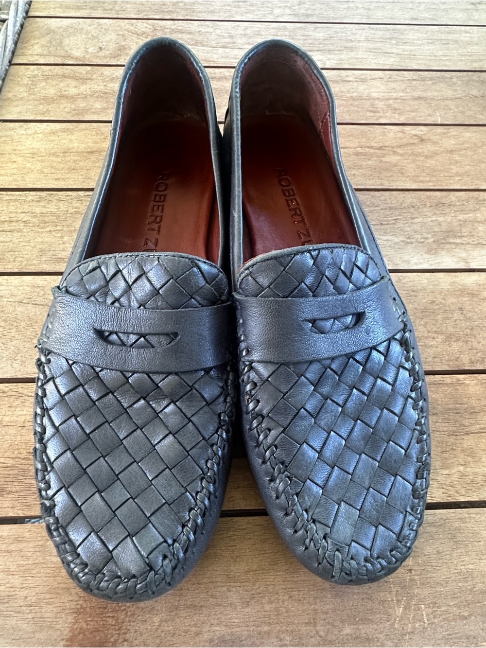 Robert Zur Petra Woven Leather Driving Loafers 8